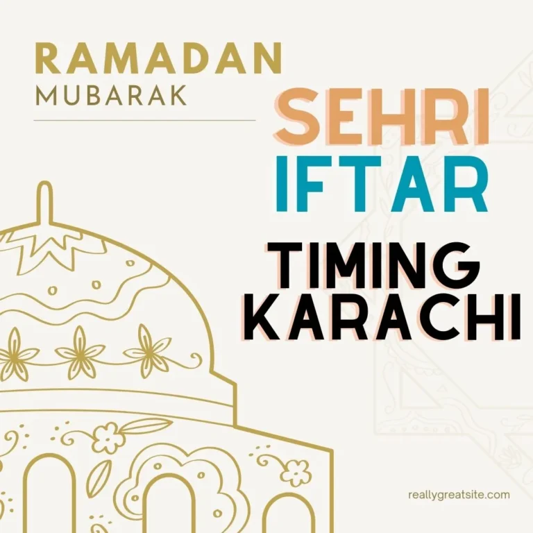 Sehri and iftar timing for karachi ramadan calender for Karachi